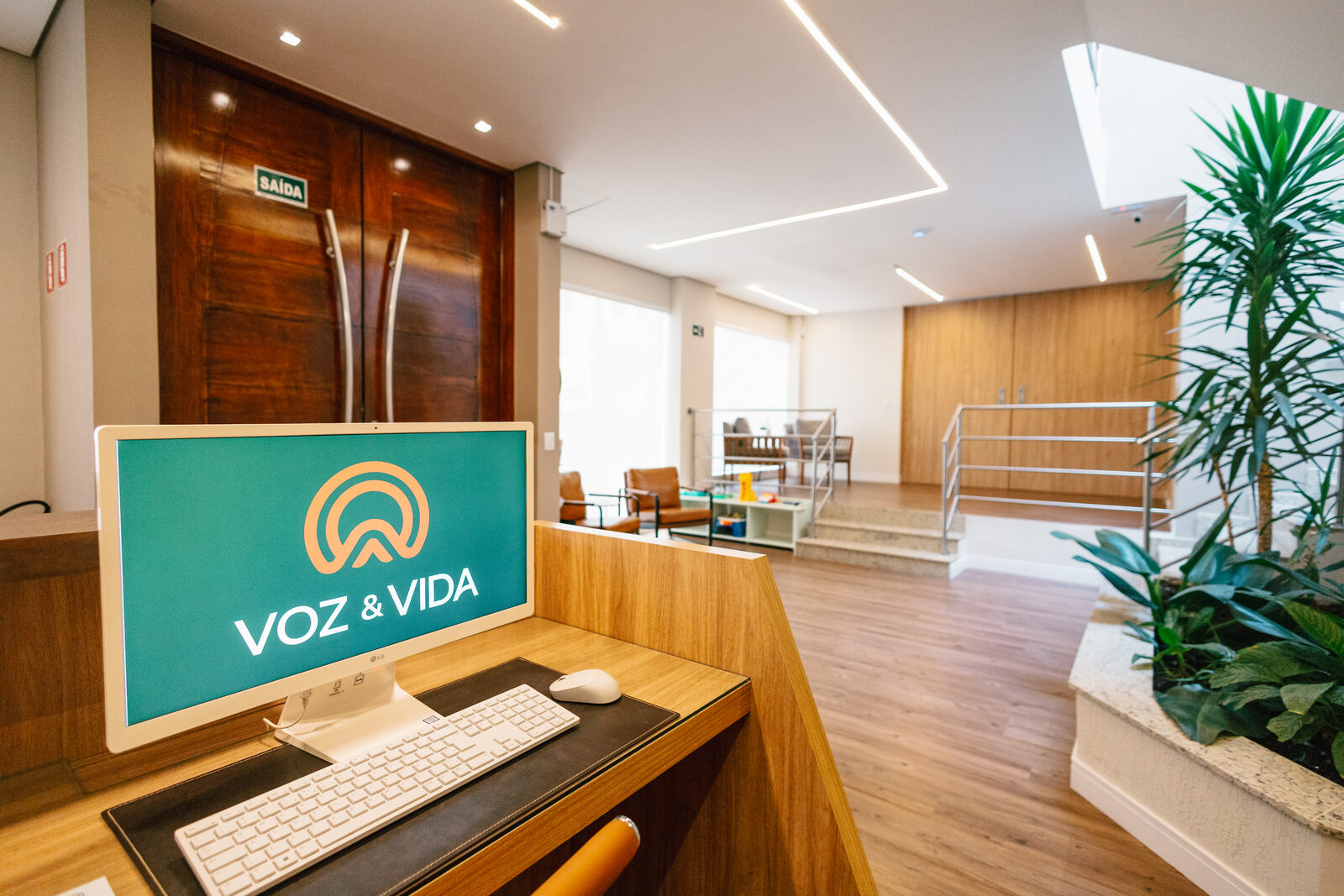 Recepção com identidade Voz e Vida